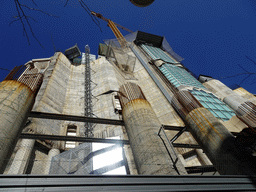 The Glory Facade at the southeast side of the Sagrada Família church, under construction, viewed from the Carrer de Mallorca street