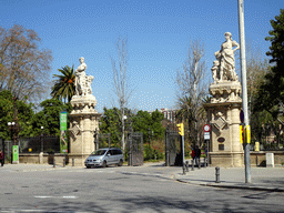 Gate to the southwest side of the Parc de la Ciutadella park at the Passeig de Picasso street