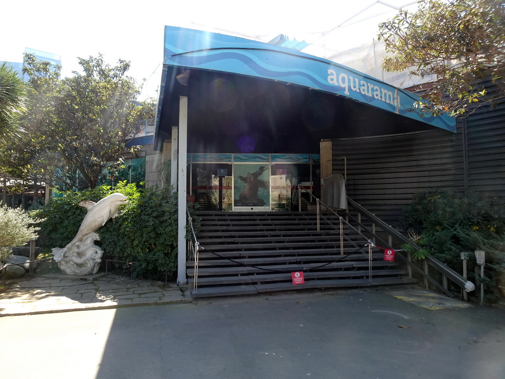 Front of the Aquarama building at the Barcelona Zoo