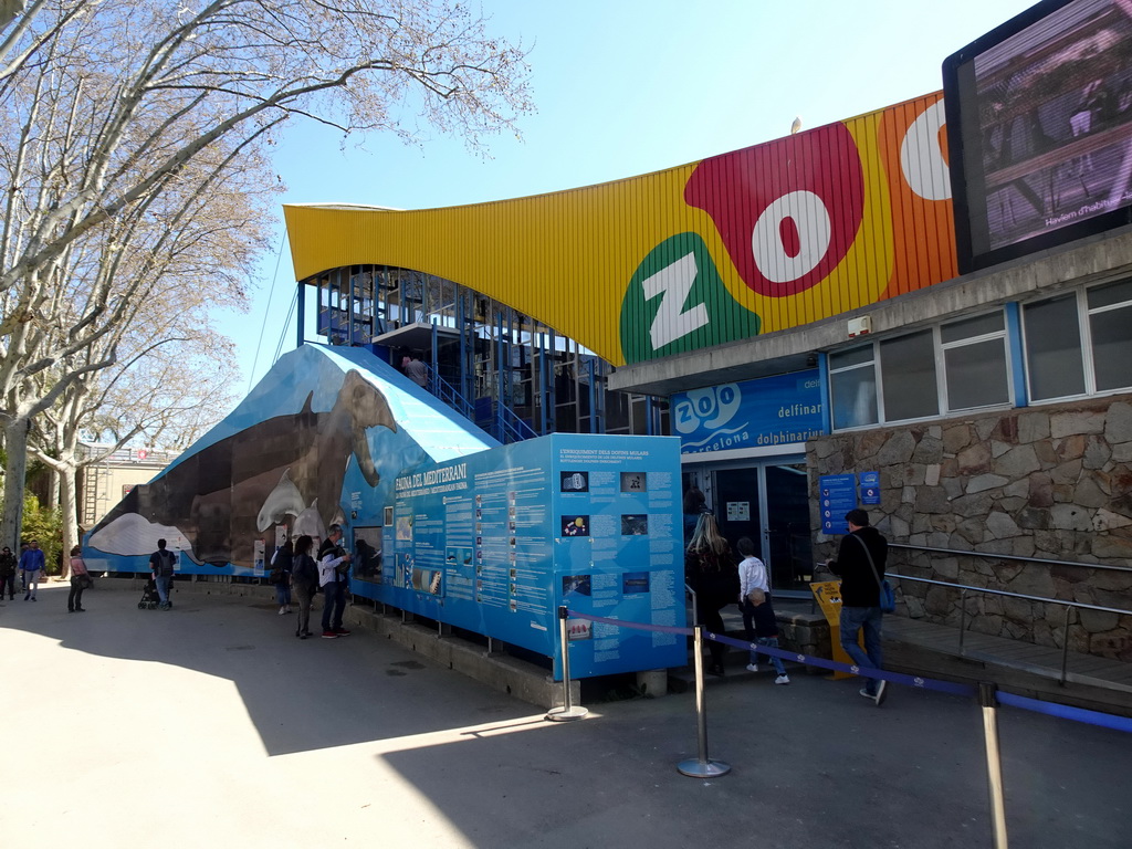 Front of the Dolphinarium at the Barcelona Zoo