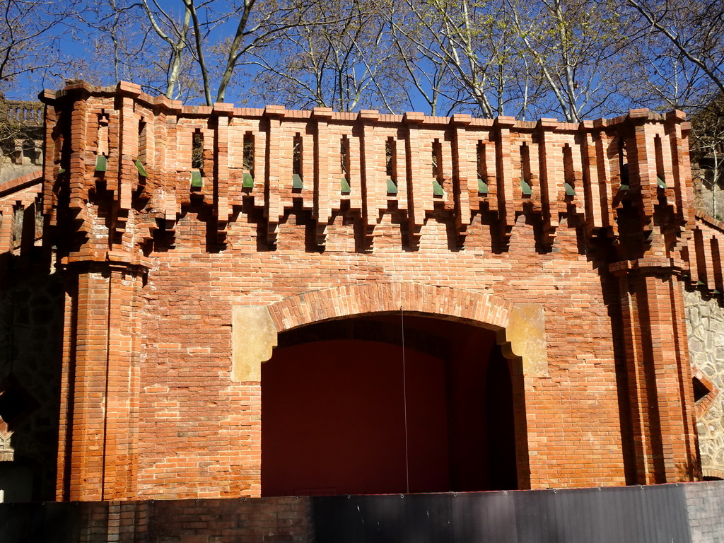 Facade of the Life Tritó Montseny initiative building at the north side of the Barcelona Zoo, under renovation