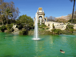 The Cascada Monumental fountain at the northwest side of the Parc de la Ciutadella park