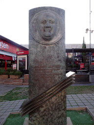 Monument for Francesc Miró-Sans at the west side of the Camp Nou stadium