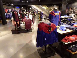 FC Barcelona shirts and jackets at the FCBotiga Megastore