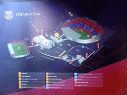 Map of the area around the Camp Nou stadium