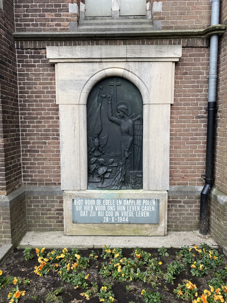 Relief at the left front of the Heilige Maria Hemelvaartkerk church at the Brigidastraat street