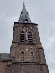 Tower of the Heilige Maria Hemelvaartkerk church, viewed from the Kloosterstraat street