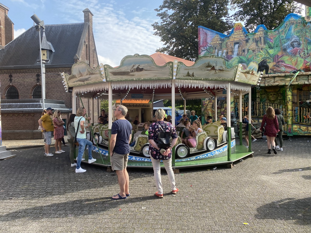 Carousel at the funfair at the Brigidastraat street