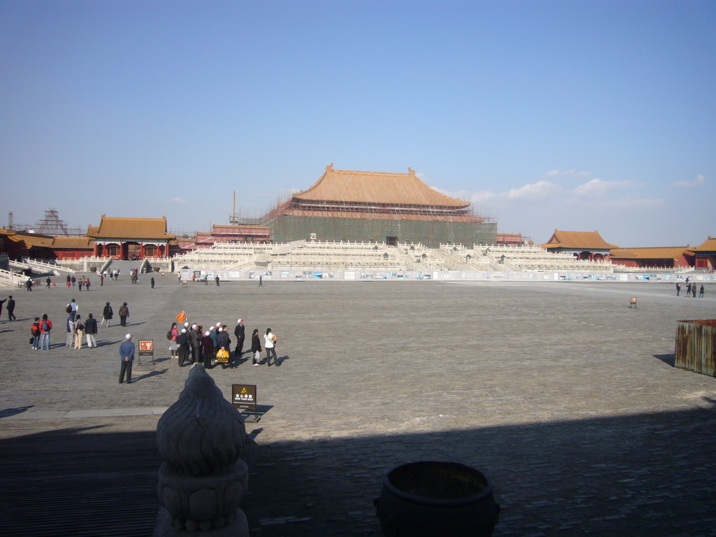 The Hall of Supreme Harmony, under renovation, at the Forbidden City