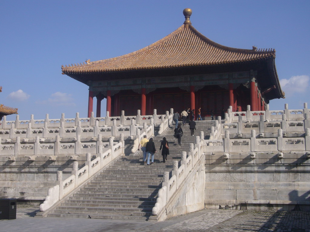 The Gate on the west side of the Hall of Supreme Harmony at the Forbidden City