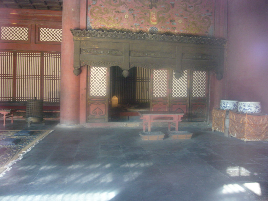 Interior of the Hall of Earthly Tranquility at the Forbidden City