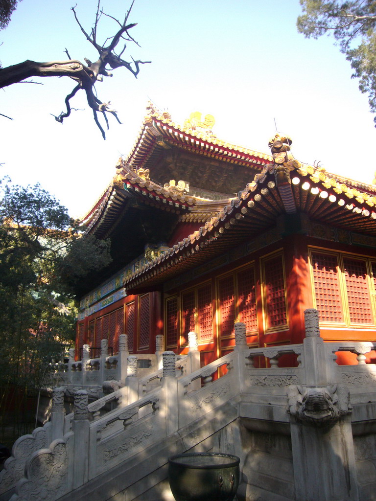 Front right of the Palace of Imperial Peace at the Imperial Garden of the Forbidden City, with explanation