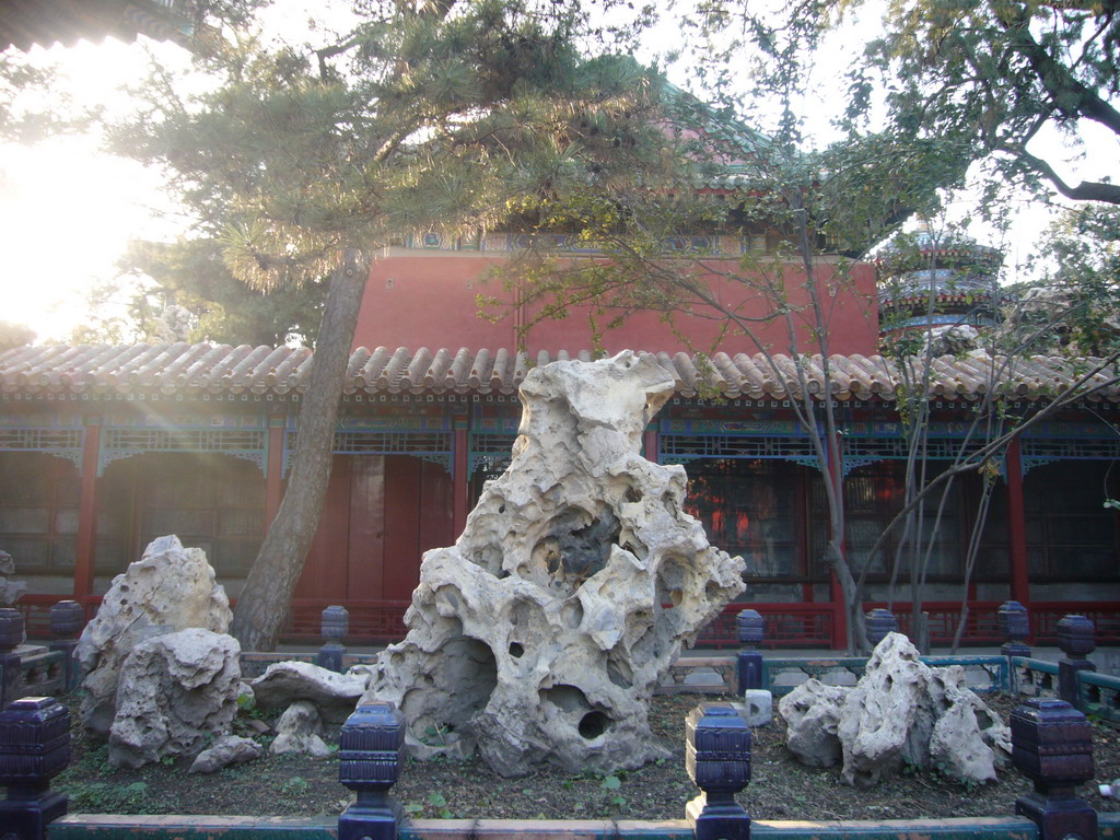 Rocks in front of the Belvedere of Well-Nourished Harmony at the Forbidden City