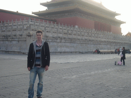 Tim in front of the Hall of Preserving Harmony at the Forbidden City