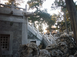 Stone pavilion and staircase at the Imperial Garden of the Forbidden City