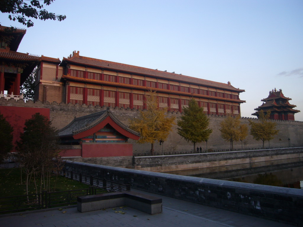 The Moat, the West Flowery Gate and the southwest Corner Tower of the Forbidden City