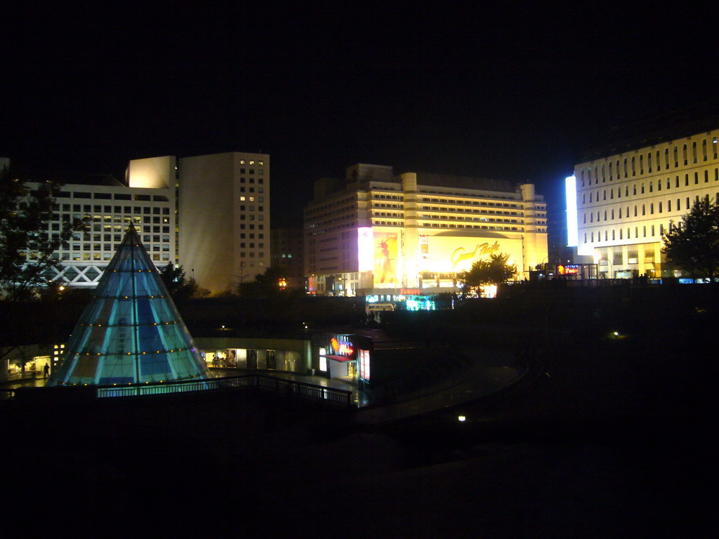 The Xidan Culture Square and the Grand Pacific shopping mall, by night