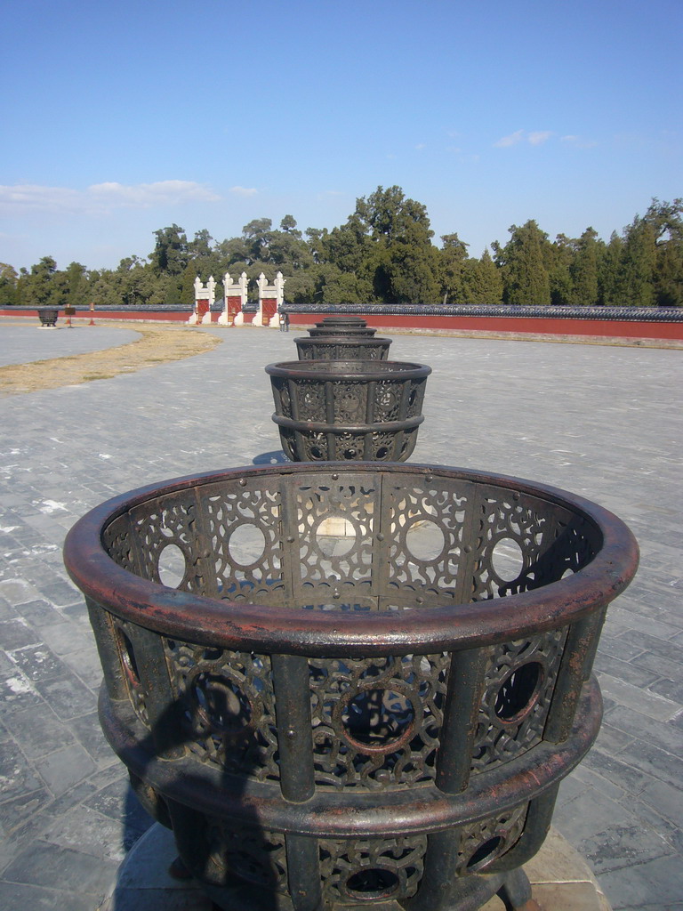 Iron stoves near the Circular Mound at the Temple of Heaven
