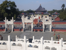 The Imperial Vault of Heaven and the Hall of Prayer for Good Harvests at the Temple of Heaven, viewed from the Circular Mound