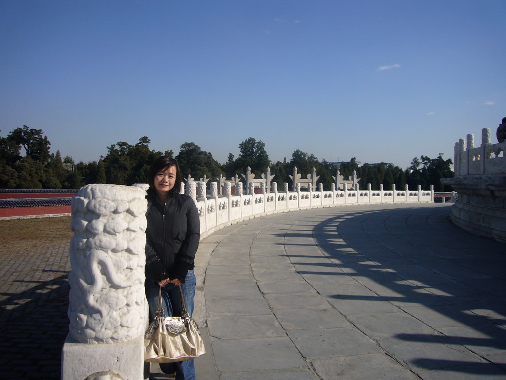 Miaomiao at the Circular Mound at the Temple of Heaven