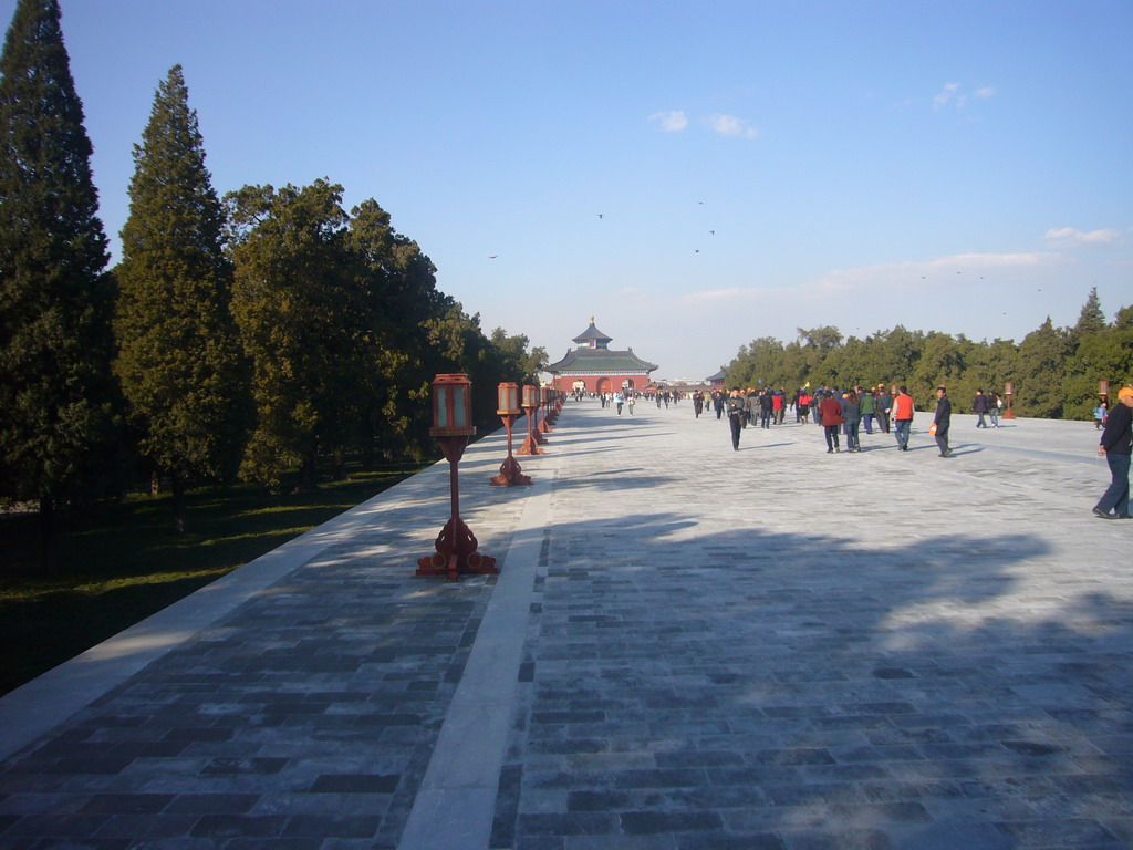 The Vermilion Steps Bridge leading from the Imperial Vault of Heaven to the Gate of Prayer for Good Harvests at the Temple of Heaven