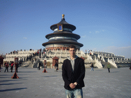 Tim in front of the Hall of Prayer for Good Harvests at the Temple of Heaven