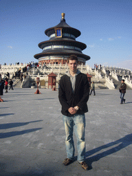 Tim in front of the Hall of Prayer for Good Harvests at the Temple of Heaven