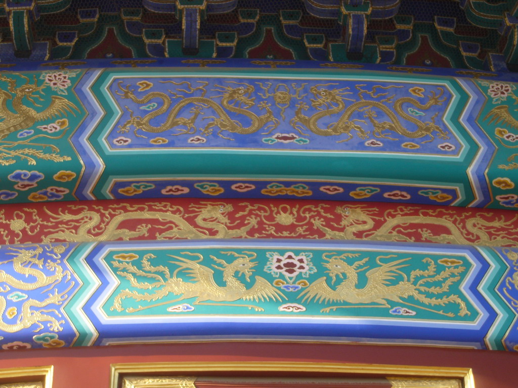 Decorations on the outer wall of the Hall of Prayer for Good Harvests at the Temple of Heaven