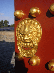 Decorations on a door in the gate in front of the Imperial Hall of Heaven at the Temple of Heaven