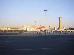 Tiananmen Square with the front of the National Museum of China and the Monument to the People`s Heroes