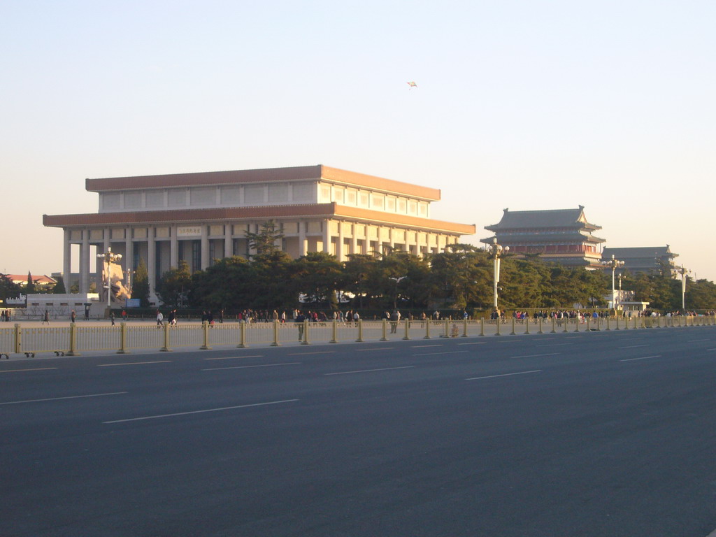Tiananmen Square with the Mausoleum of Mao Zedong, the Zhengyangmen Gate and the Arrow Tower