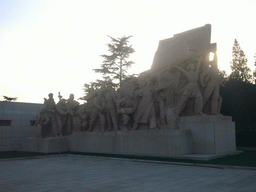Sculpture at the east side of the entrance to the Mausoleum of Mao Zedong at Tiananmen Square