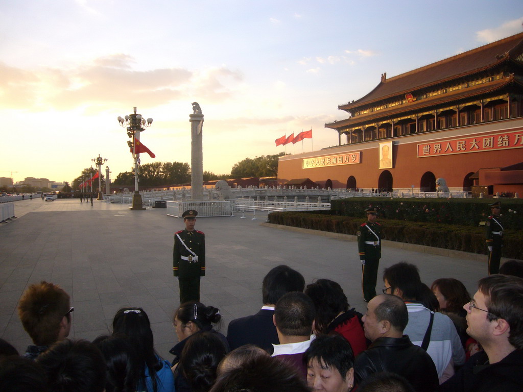 Flag-Lowering Ceremony at Tiananmen Square, in front of the Gate of Heavenly Peace