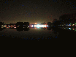 Restaurants and pubs at Beihai Lake, by night