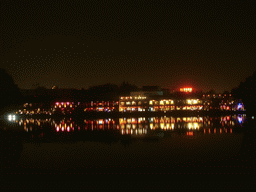 Restaurants and pubs at Beihai Lake, by night