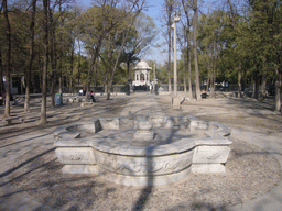 Fountain in front of the Wanhua Zhen maze at the European Palaces at the Old Summer Palace