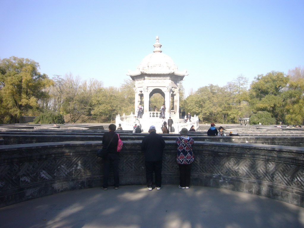 The pavilion at the center of the Wanhua Zhen maze at the European Palaces at the Old Summer Palace