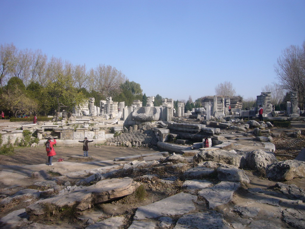 Ruins of the Haiyan Tang building at the European Palaces at the Old Summer Palace