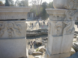 Columns at the ruins of the Yuanying Guan observatory at the European Palaces at the Old Summer Palace