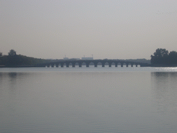 The Seventeen-Arch Bridge over Kunming Lake at the Summer Palace, viewed from near the Wenchang Tower