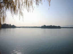 The Seventeen-Arch Bridge over Kunming Lake and the South Lake Island at the Summer Palace, viewed from the East Causeway