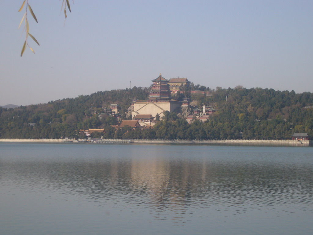 Kunming Lake and Longevity Hill with the Tower of Buddhist Incense at the Summer Palace, viewed from the East Causeway