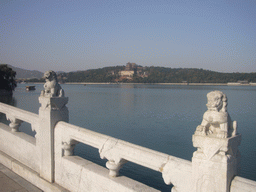 Kunming Lake and Longevity Hill with the Tower of Buddhist Incense at the Summer Palace, viewed from the Seventeen-Arch Bridge