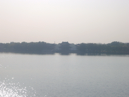 Kunming Lake and the Pavilion of Bright Scenery at the Summer Palace, viewed from the Seventeen-Arch Bridge