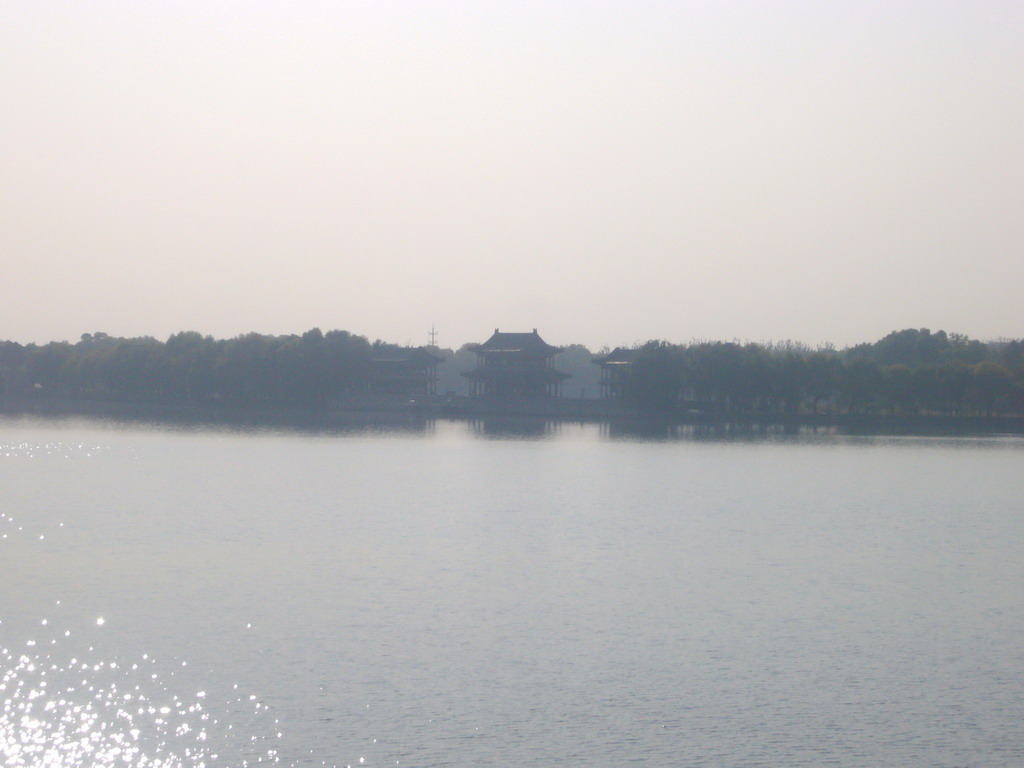 Kunming Lake and the Pavilion of Bright Scenery at the Summer Palace, viewed from the Seventeen-Arch Bridge