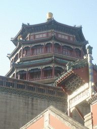 The Tower of Buddhist Incense at the Summer Palace, viewed from a staircase on the southeast side