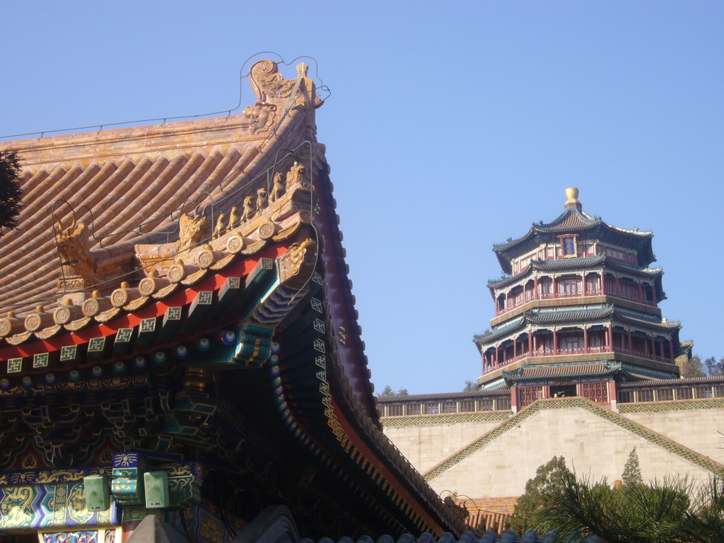 The Gate of Dispelling Clouds and the Tower of Buddhist Incense at the Summer Palace