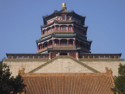 Front of the Second Palace Gate and the Tower of Buddhist Incense at the Summer Palace