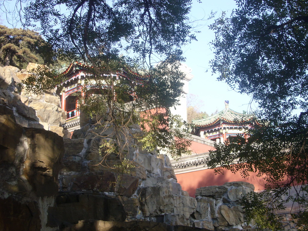 The Revolving Archives at the Summer Palace, viewed from the staircase to the Tower of Buddhist Incense