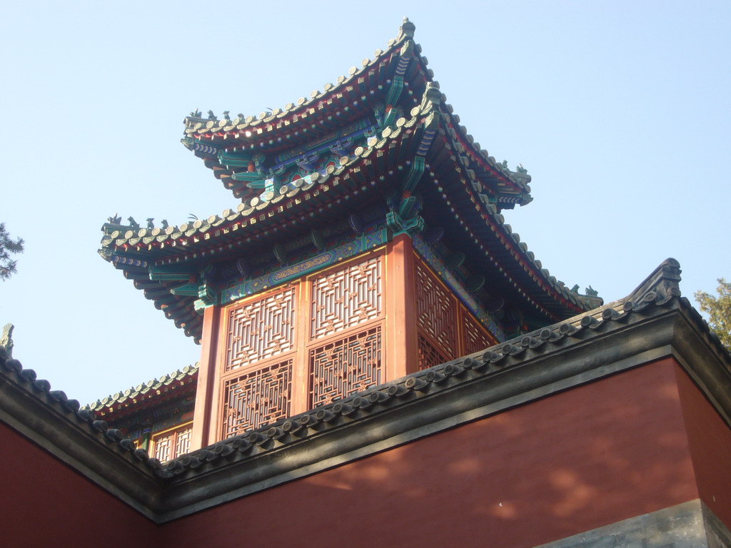 Pavilion on the east side of the Tower of Buddhist Incense at the Summer Palace, viewed from the staircase